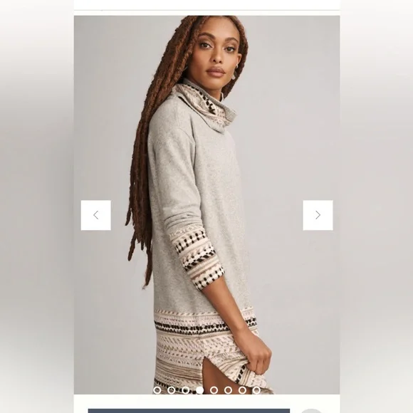 Anthropologie Daily Practice Anthropologie Turtleneck Sweater Dress Medium C92 - Picture 4 of 16